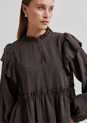 Terra frill bluse Chocolate Plum Second Female 